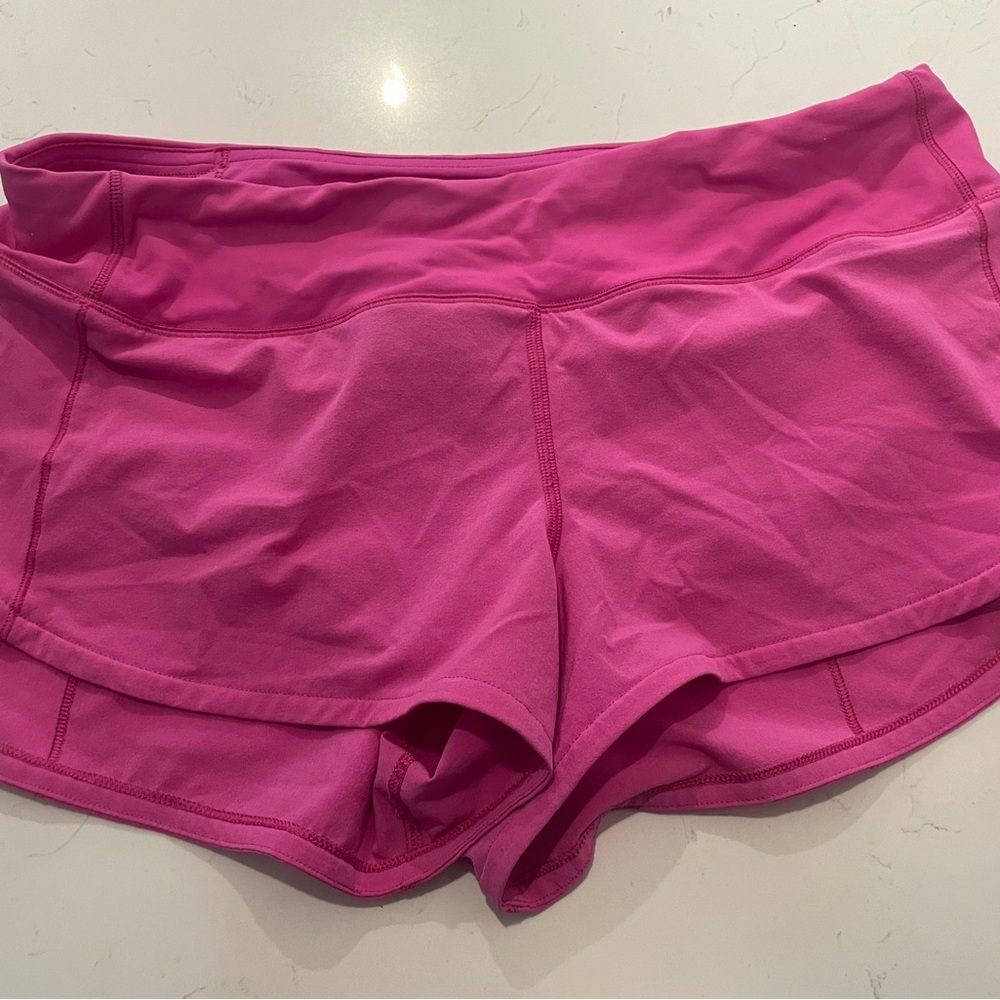 Lululemon Women's Hotty Hot pink Running Shorts Size 8 Clothes Summer Spring